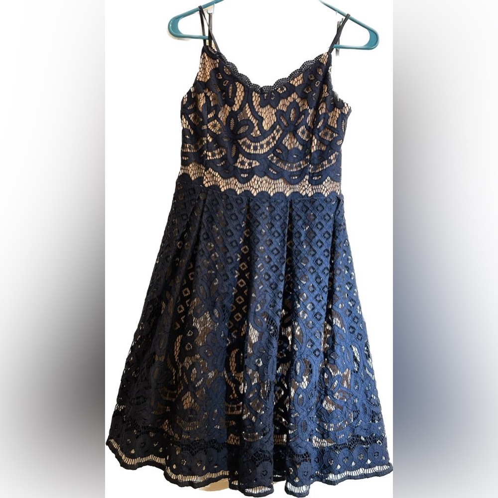 Navy blue papaya dress